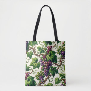 Tote Bag Bliss de vignoble verdoyant : Une tapisserie de vi