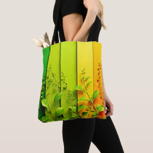 Tote Bag Bloc de couleurs moderne Nature