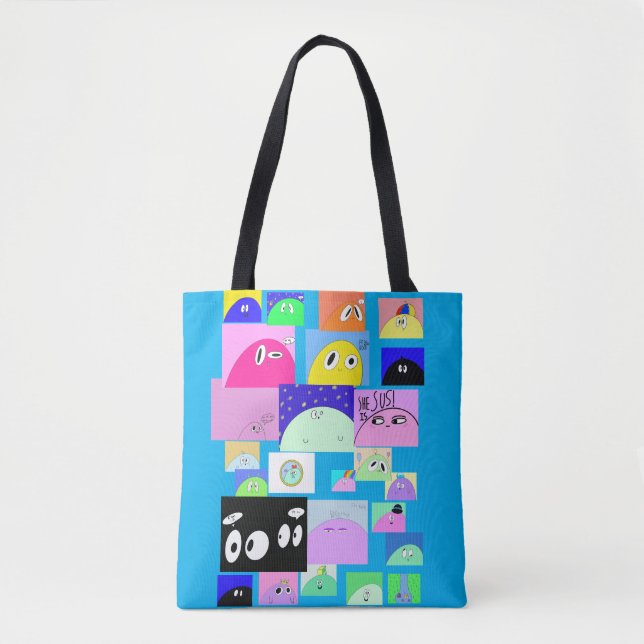 Tote Bag Blog Alien mignon Dessin Drôle Sassy Comic (Devant)