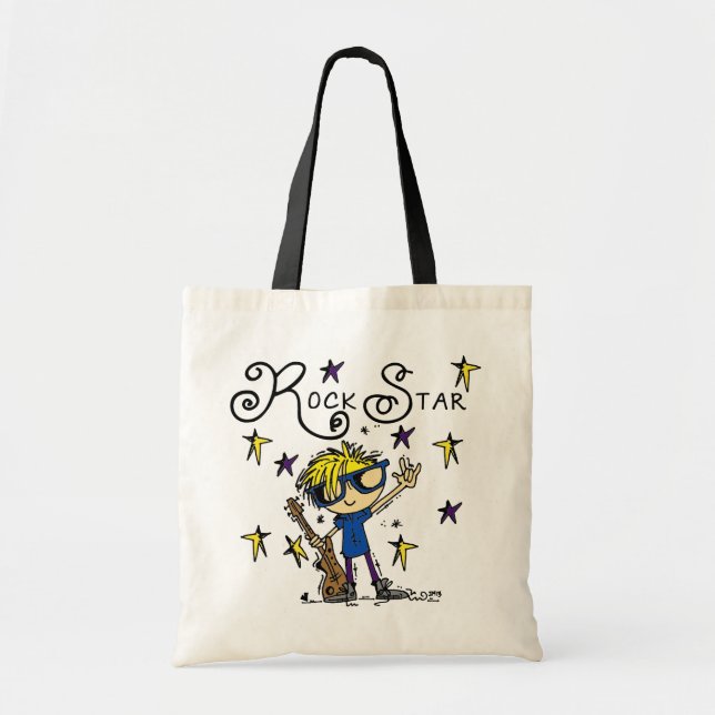 Tote Bag Blond Boy Rock Star (Devant)