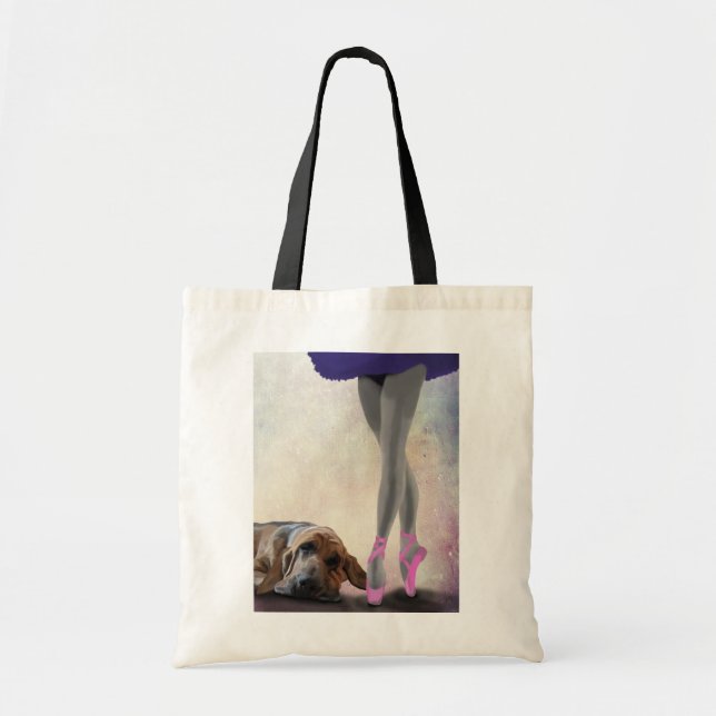 Tote Bag Bloodhound Et Danseur De Ballet (Devant)