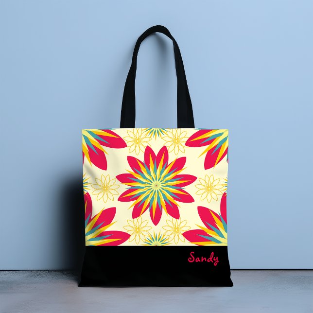 Tote Bag Bloomin' Bon Départ Floral Moderne Personnalisé (Créateur téléchargé)