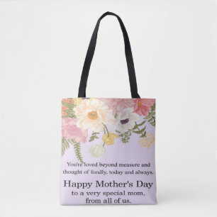 Tote Bag Blooming with Love : Bonne fête des mères Fourre-t