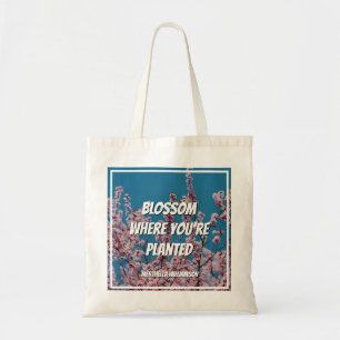 Tote Bag BLOSSOM Fleur Cerisier OÙ VOUS ÊTES PLANTÉ Personn