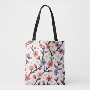 Tote Bag Blossoming Serenity: Cherry Blossom Elegance