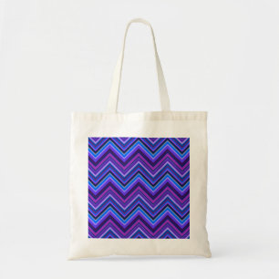 Tote Bag Blue and purple zigzag