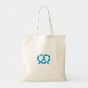 Tote Bag Blue and White Pretzel Funny Brezel Oktoberfest