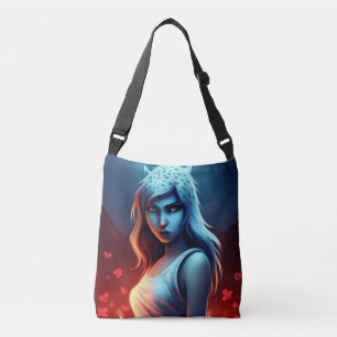 Tote Bag Blue Girl Tragetaschen Mit Langen Trägern