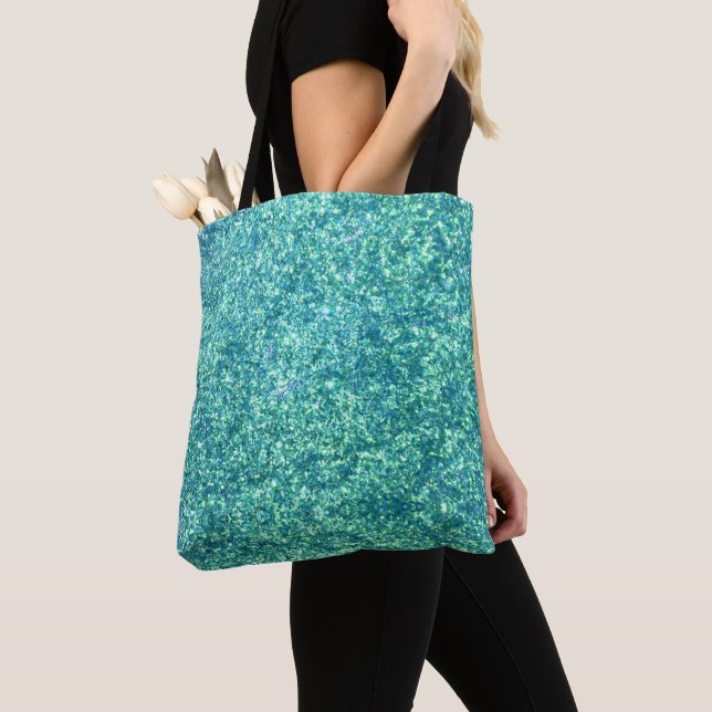 Tote Bag Blue Glitter (De près)
