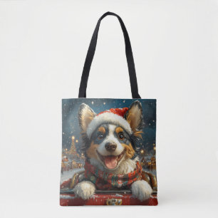 Tote Bag Blue Heeler Dog Roller Dessous de verre Noël