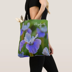 Tote Bag Blue Iris Flower Portrait Photographie botanique