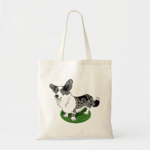 Tote Bag Blue merle, Corgi Cardigan.