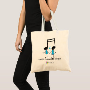 Tote Bag Blue Music connecte les gens