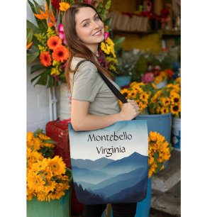Tote Bag Blue Ridge Mountains, Montebello personnalisable