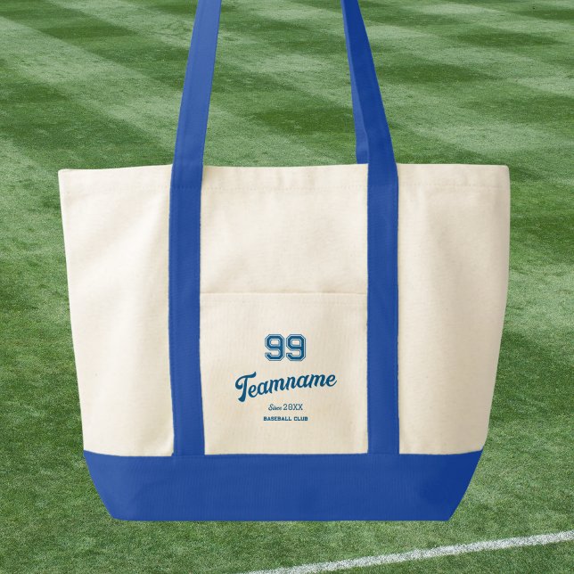 Tote Bag BlueBaseball Club Custom Player Numéro et nom de l (Créateur téléchargé)