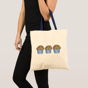 Tote Bag Blueberry Muffins Blue Breakfast Alimentation Boul