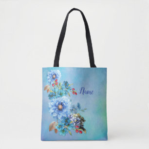 Tote Bag Blues de Cornflower en aquarelle