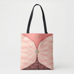 Tote Bag Blush Rose Monogrammé Illusion de Tissu Bijou