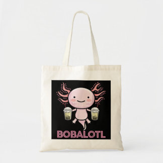 Tote Bag Bobalotl Axolotl Boba Tea