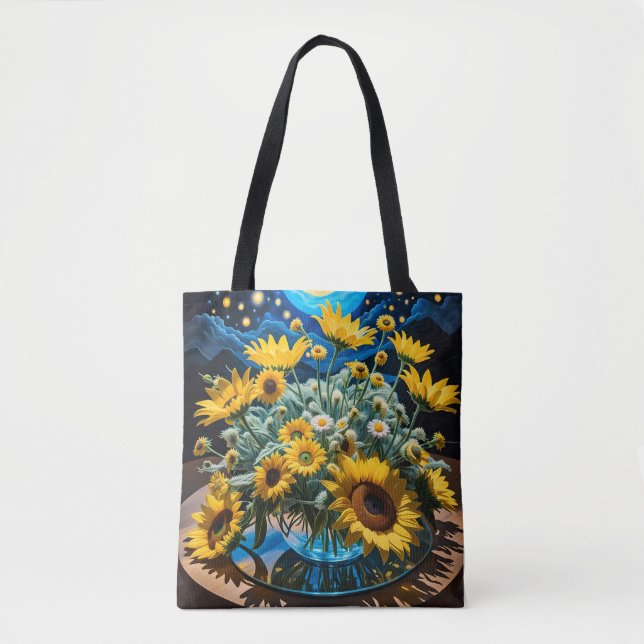 Tote Bag Bodegón Flores y Noche 1 - 001 (Devant)