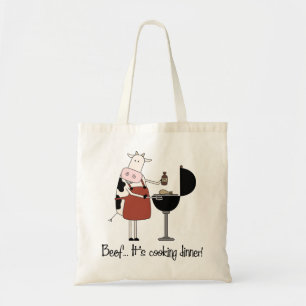 Tote Bag Boeuf C'est Cuisine Dîner Drôle Vache BBQing Poule