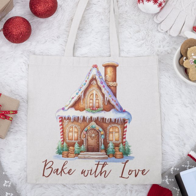 Tote Bag Bohême Gingerbread House Vacances Magie (Créateur téléchargé)