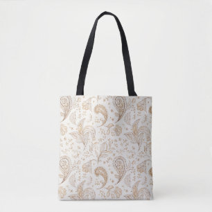 Tote Bag Bohemiam Boho Crème Blanc Noël