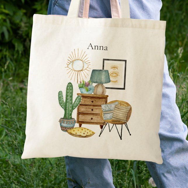 Tote Bag Boho Cactus moderne (Créateur téléchargé)
