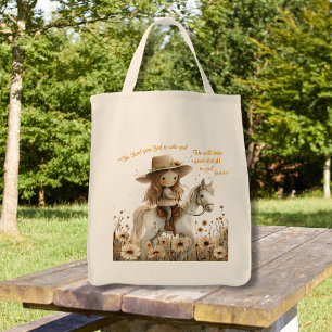 Tote Bag Boho Cowgirl Horse