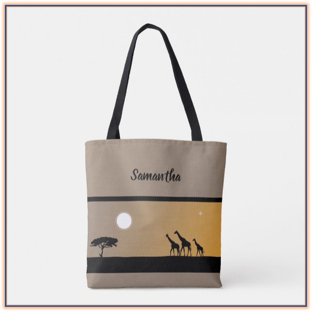Tote Bag Boho Giraffes (Créateur téléchargé)