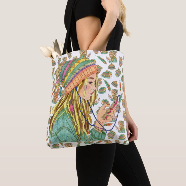 Tote Bag Boho Hat Girl Tasche (Von Nahem)
