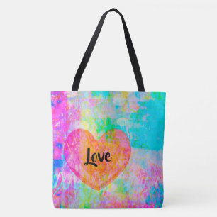 Tote Bag Boho Heart Love