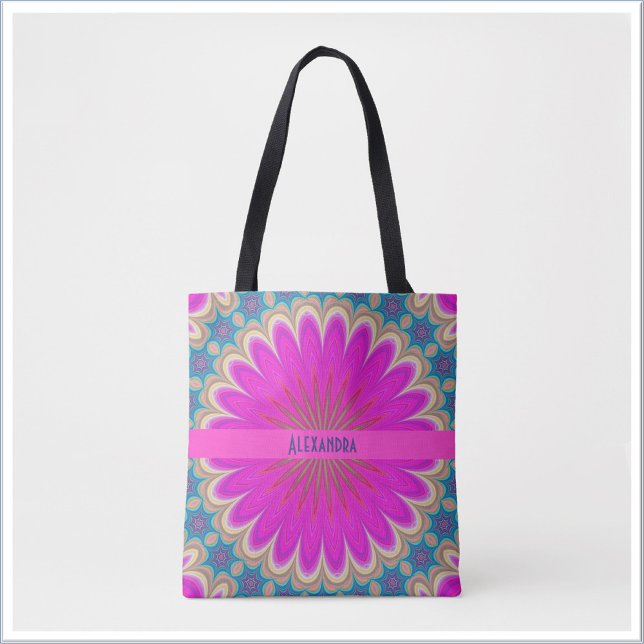 Tote Bag Boho Hot Pink Mandala (Créateur téléchargé)