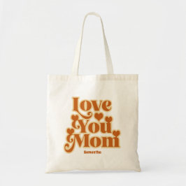 Tote Bag Boho Love You Maman Fête des mères personnalisée