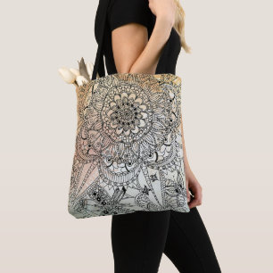 Tote Bag Boho Mandala Bohemian Art