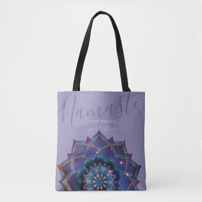 Tote Bag Boho Nebula Bloom | Conception de Mandala (Devant)
