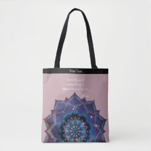 Tote Bag Boho Nebula Mandala, Mystique