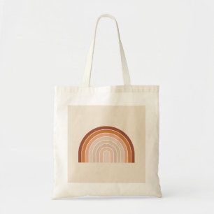 Tote Bag Boho Rainbow Beige Terracotta