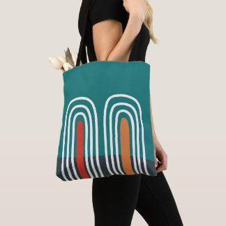 Tote Bag Boho rainbow hand drawn design
