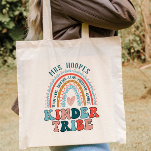 Tote Bag Boho Rainbow Kindergarten Tribe Teacher Squad