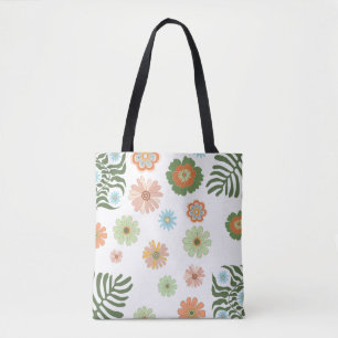 Tote Bag boho retro coloré floral style