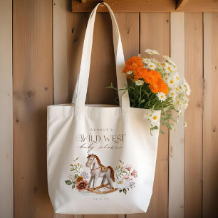Tote Bag Boho Watercolor Western Rocse Horse Baby shower