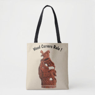 Tote Bag Bois Carver Fourre-tout Tout-Autour