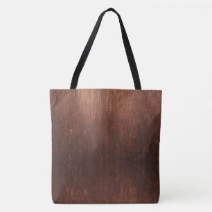 Tote Bag Bois de Faux de brun foncé