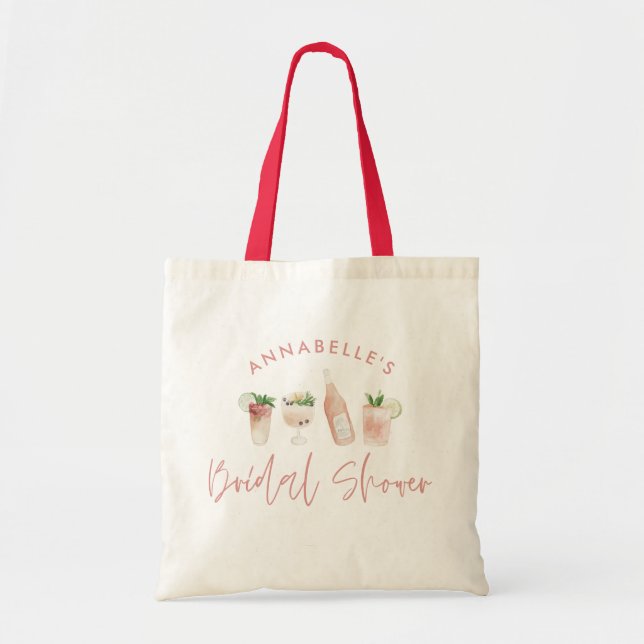 Tote Bag Boissons roses ceintures modernes week-end de bach (Devant)