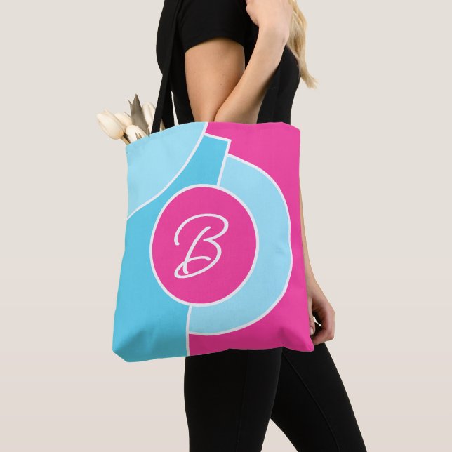 Tote Bag Bold Bright Fun Chic Cercles Abstraits Art Motif (De près)
