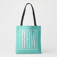 Bold Modern | White on aqua