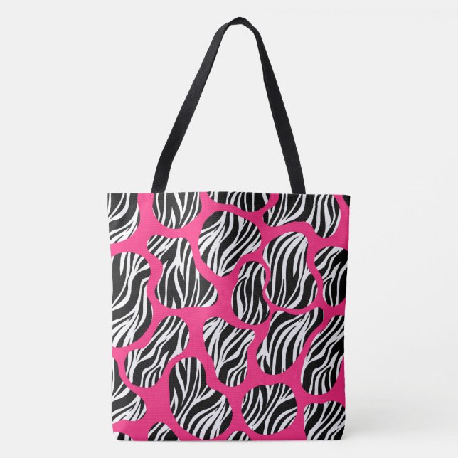 Tote Bag Bold Zebra Stripe Abstract (Devant)