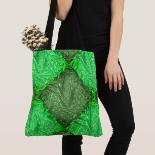 Tote Bag Bolsa verde falsa grama ou folhas de coqueiro