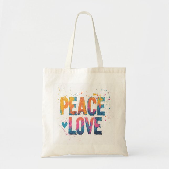 Tote Bag Bolso Peace and Love (Devant)